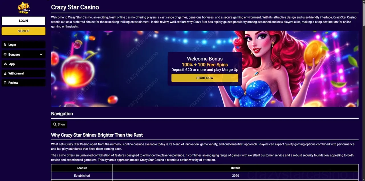 Crazystar Casino Casino